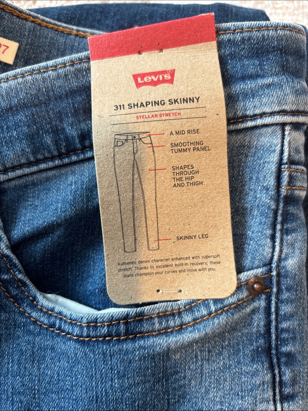 Levi's 311 Shaping Skinny Jeans - Denim Blue new with tags